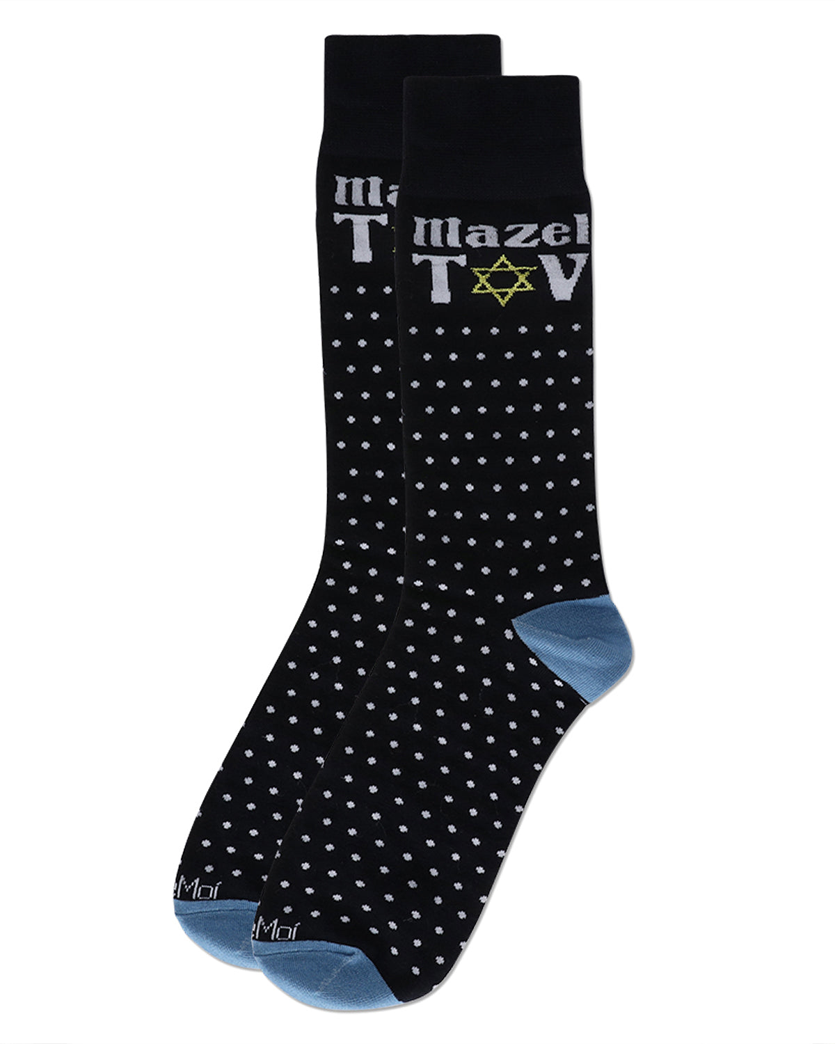 Men's Mazel Tov Bamboo Crew Socks : Color: Navy