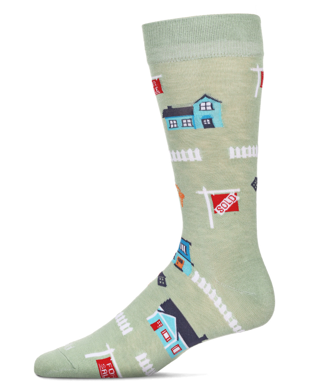 Men's Realtor Bamboo Crew Socks : Color: Moss