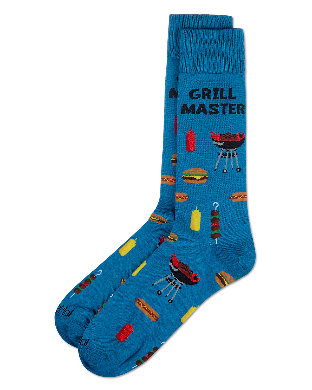 Men's Grill Master Rayon From Bamboo Crew Socks : Color: Blue Sapphire