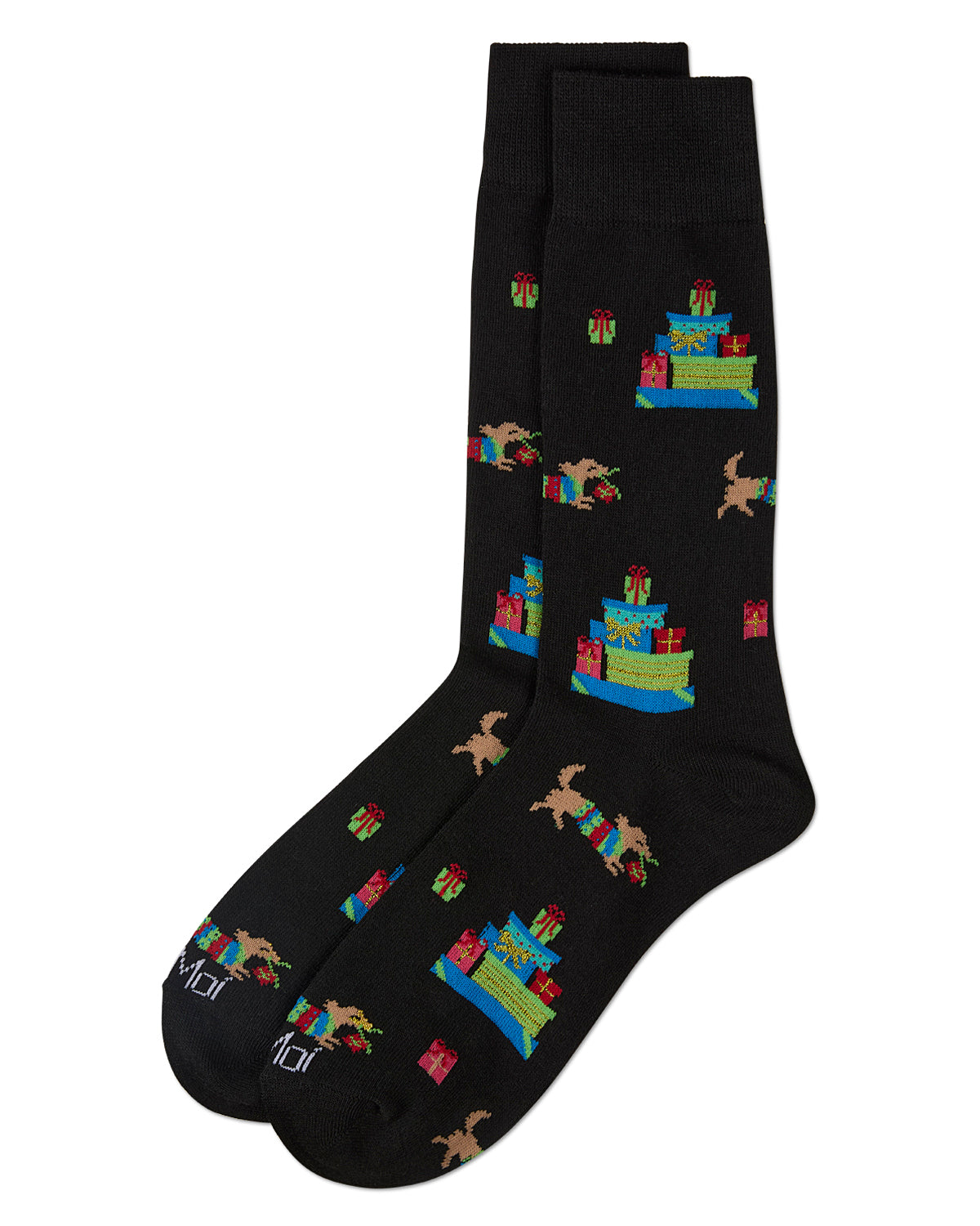 Men's Pile Of Gifts Holiday Crew Socks : Color: Black