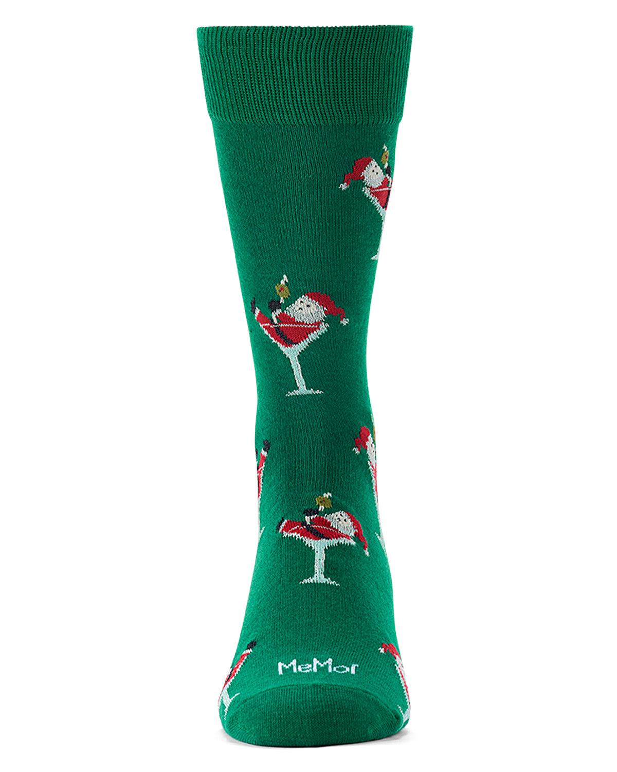 Men's "Santa Cocktail" Holiday Novelty Crew Sock