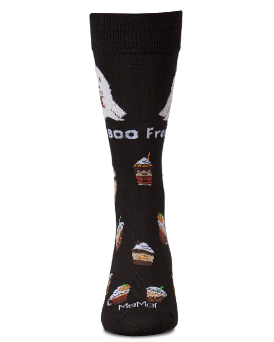 Men's "Fresh Boo" Halloween Holiday Fine-Gauge Crew Socks