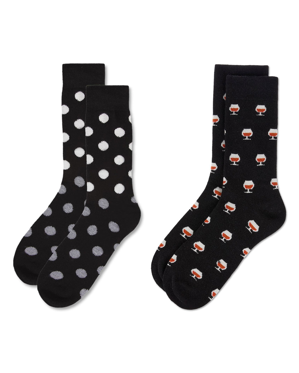 Men's 2 Pair Pack Cashmere Novelty Crew Socks : Color: Blue
