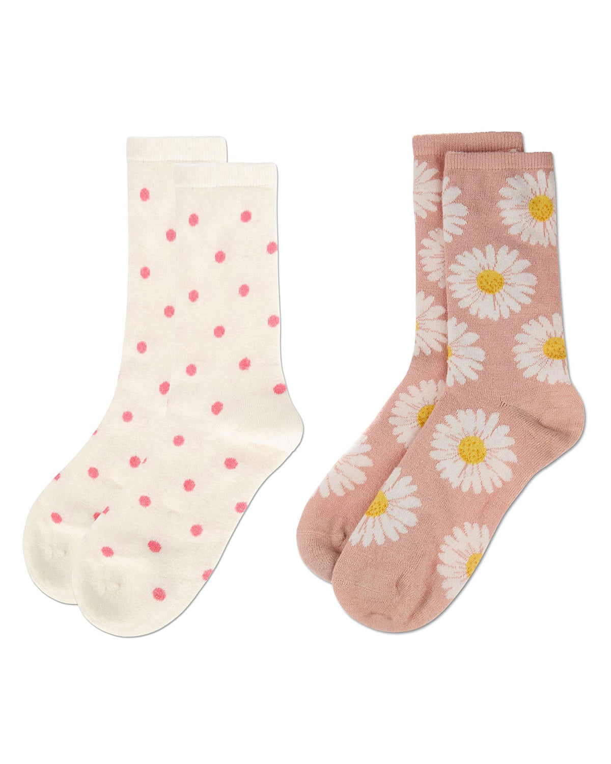 Women's 2 Pair Pack Cashmere Blend Crew Socks : Color: Black-Black