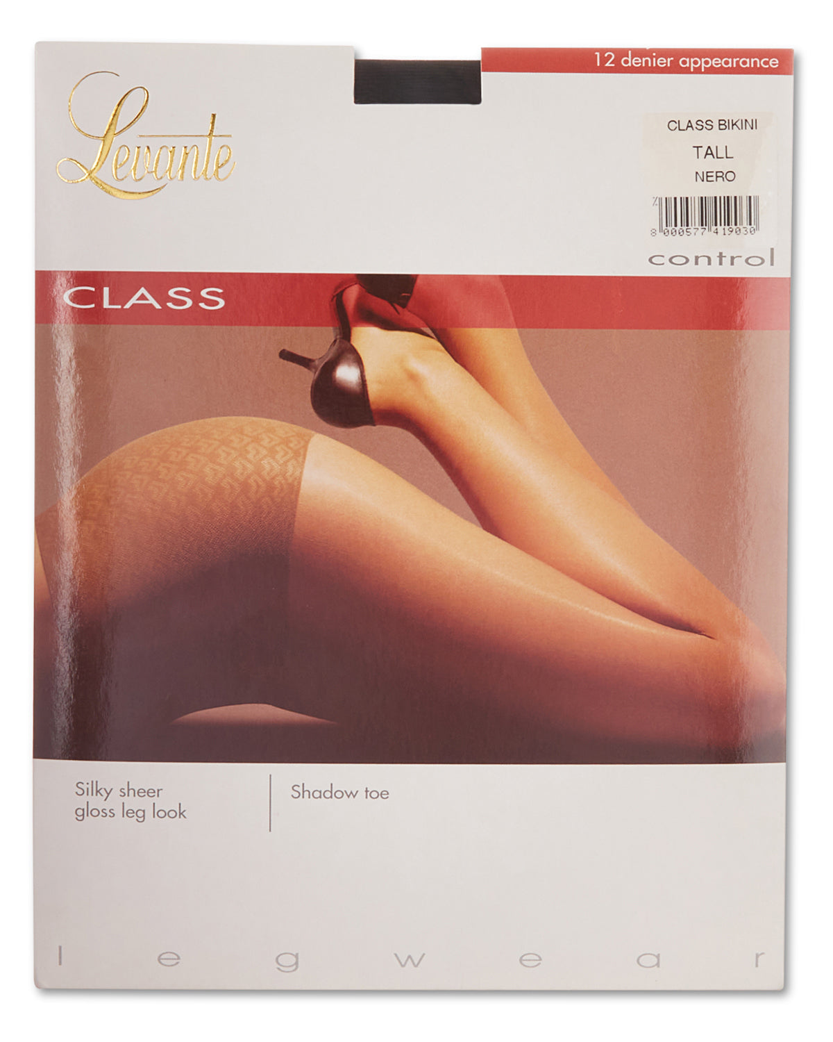 Women's Levante Class Control Top 12 Denier Pantyhose : Color: Nero