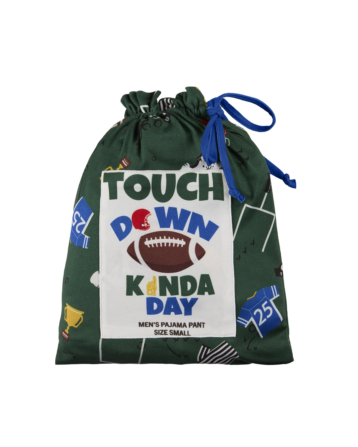 Touchdown Men`s PJ Pant In Bag : Color: Forest Green