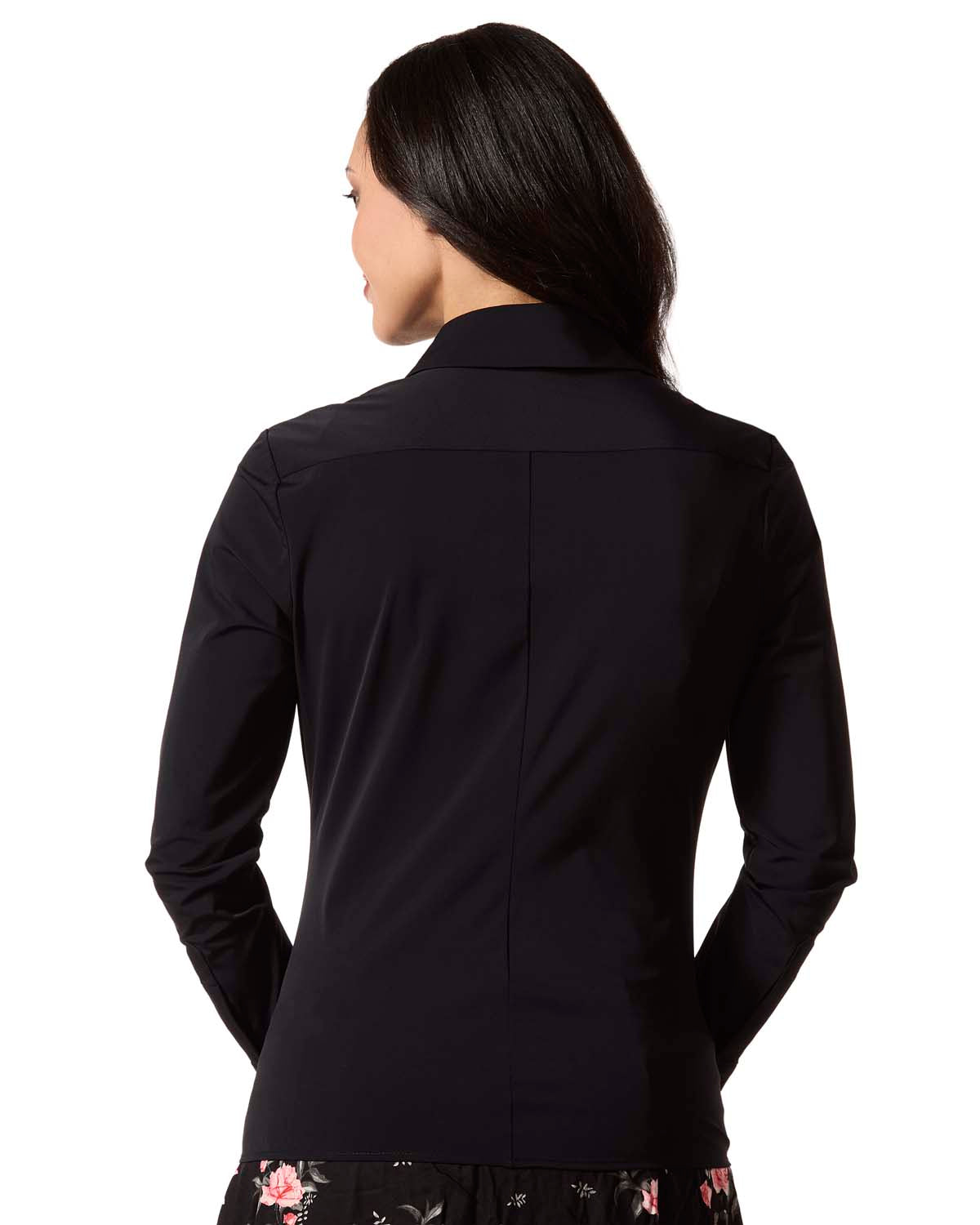 Women's Classic Button-Down Long-Sleeve Stretch Dress Shirt