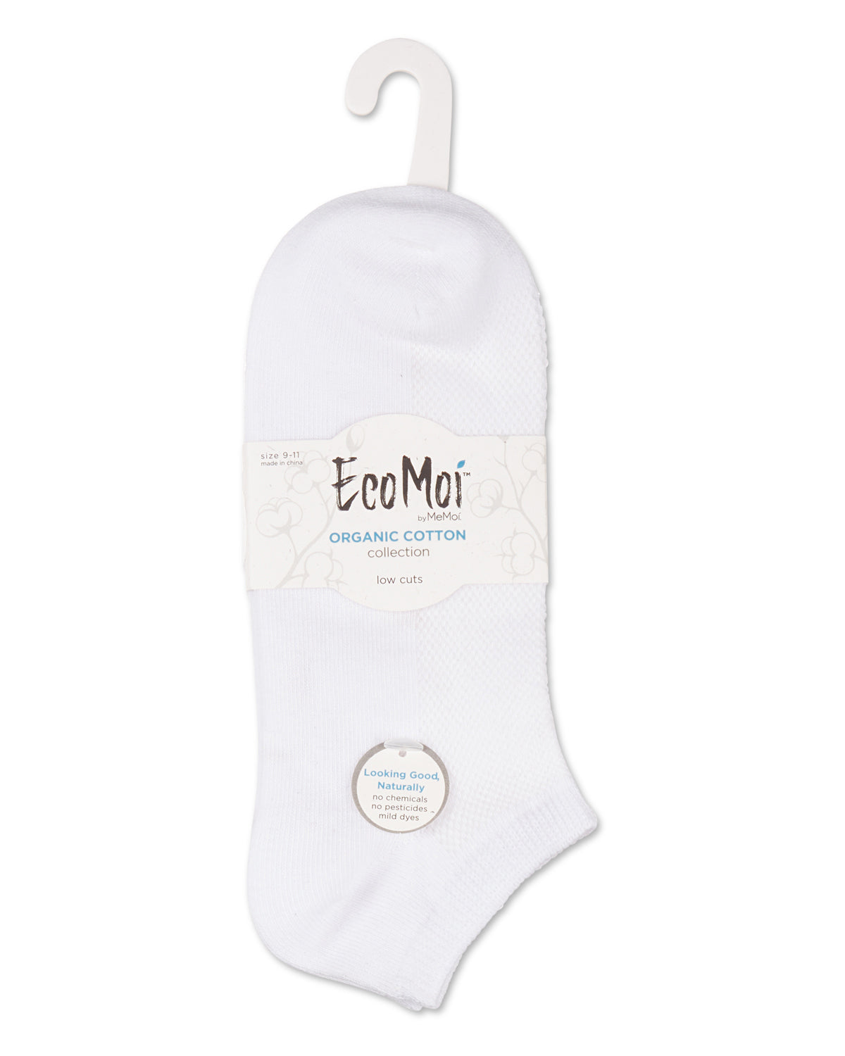 Women's Organic Cotton Mesh-Top Breathable Liner Sock : Color: Black