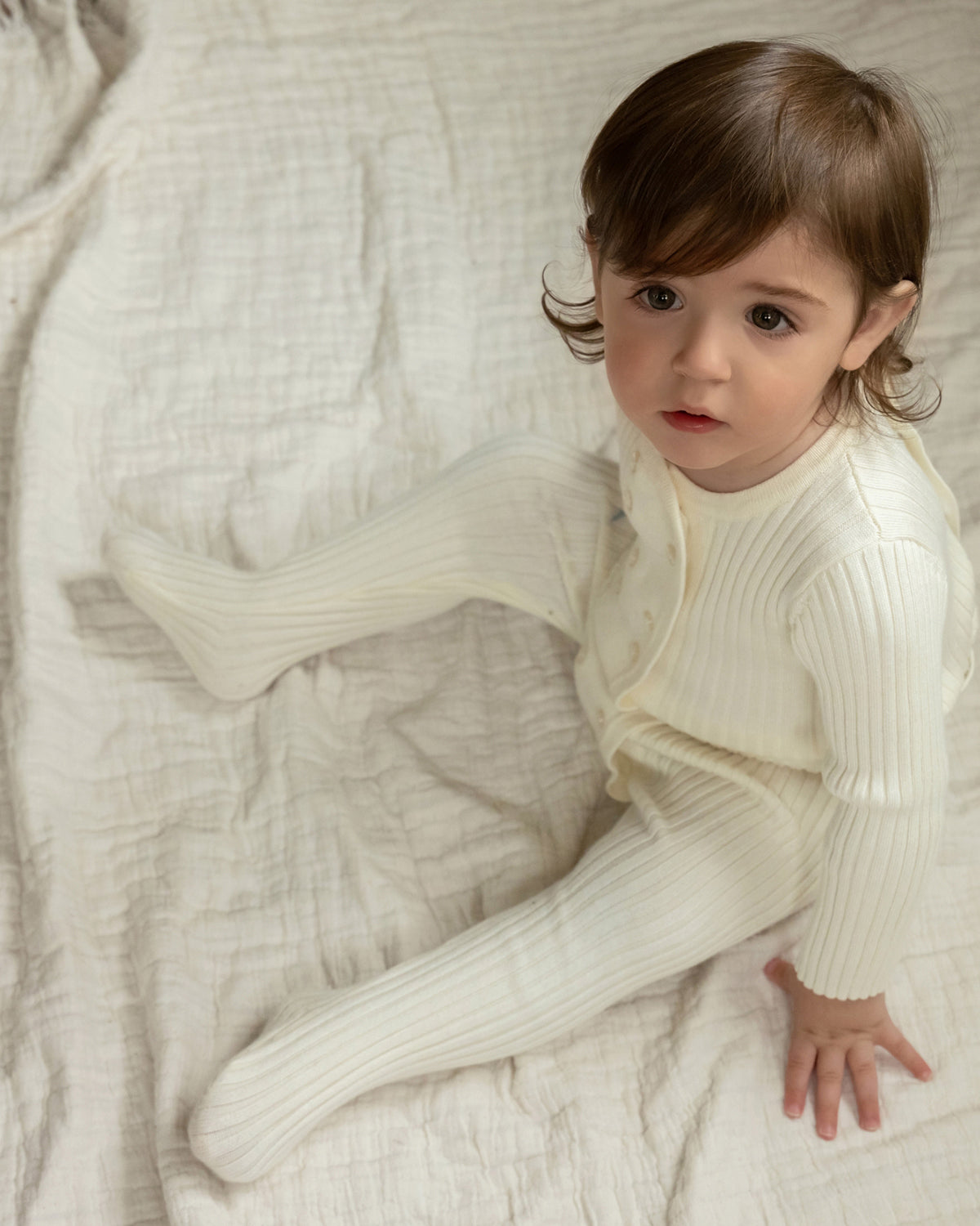 Baby and Toddler Sweater Rib Footie : Color: Pink