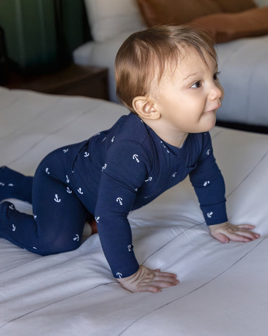 Baby and Toddler Boys "Seas The Day" Rayon Blend Footie