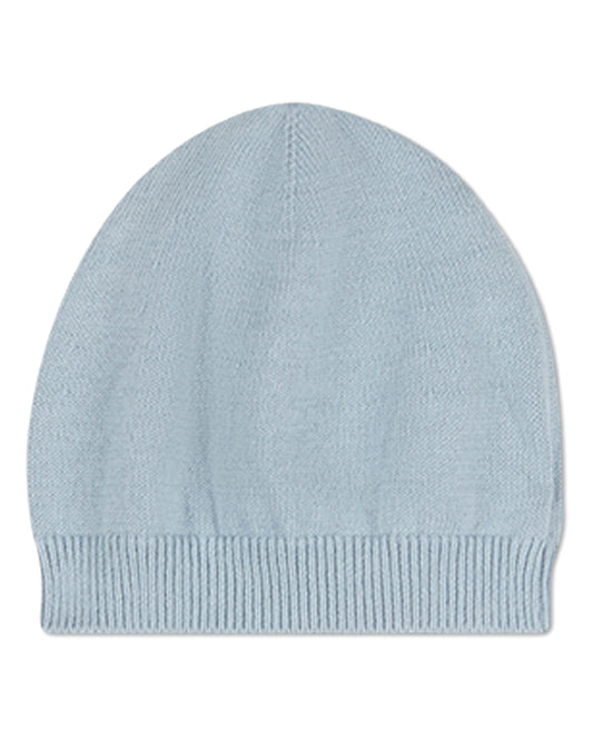 Baby Ribbed 100% Cotton Fine-Gauge Knit Beanie with Chunky Rib Trim