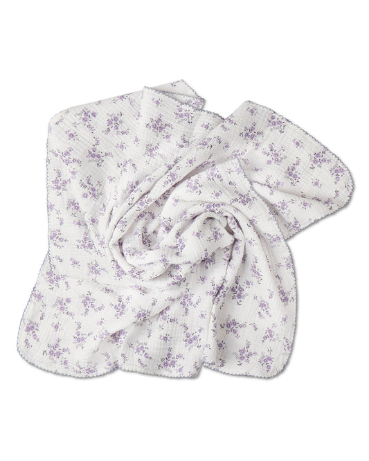 Baby Girls "Abigail" Cotton Swaddle Blanket : Color: Lavender