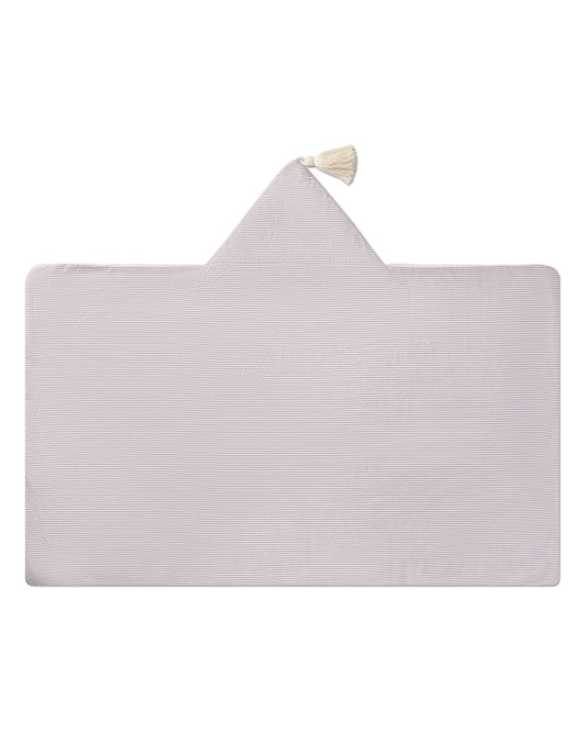 Striped Hooded Towel : Color: White Multi