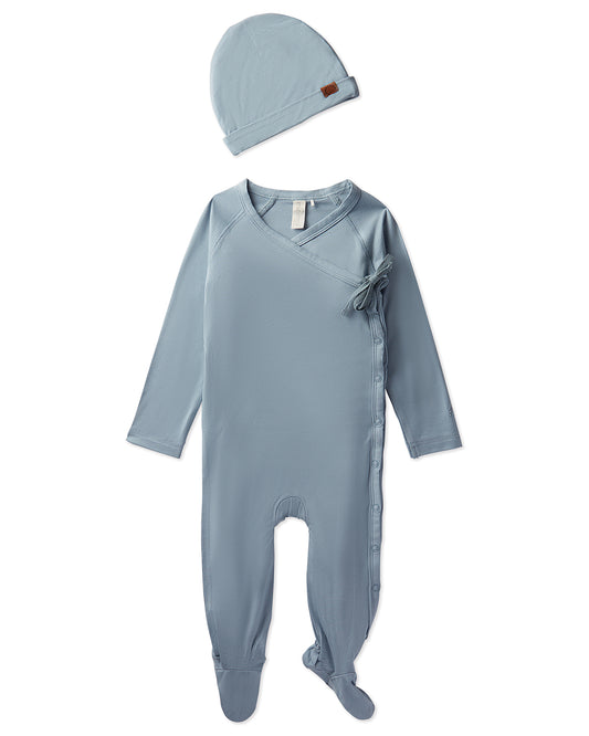 Solid Crossover Footie Set : Color: Blue Frost
