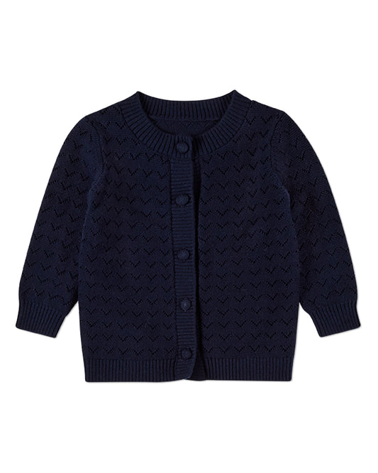 2 Piece Baby and Toddler Boys 100% Cotton Chevron Knit Cardigan Set