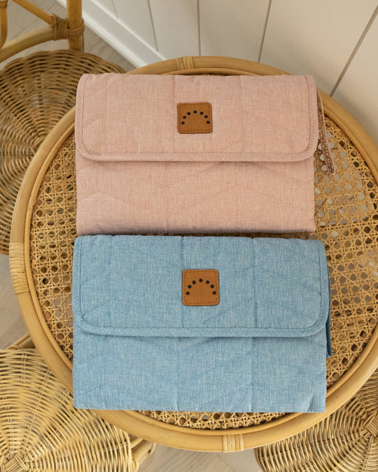 Quilted Diaper Changing Clutch Purse : Color: Pink