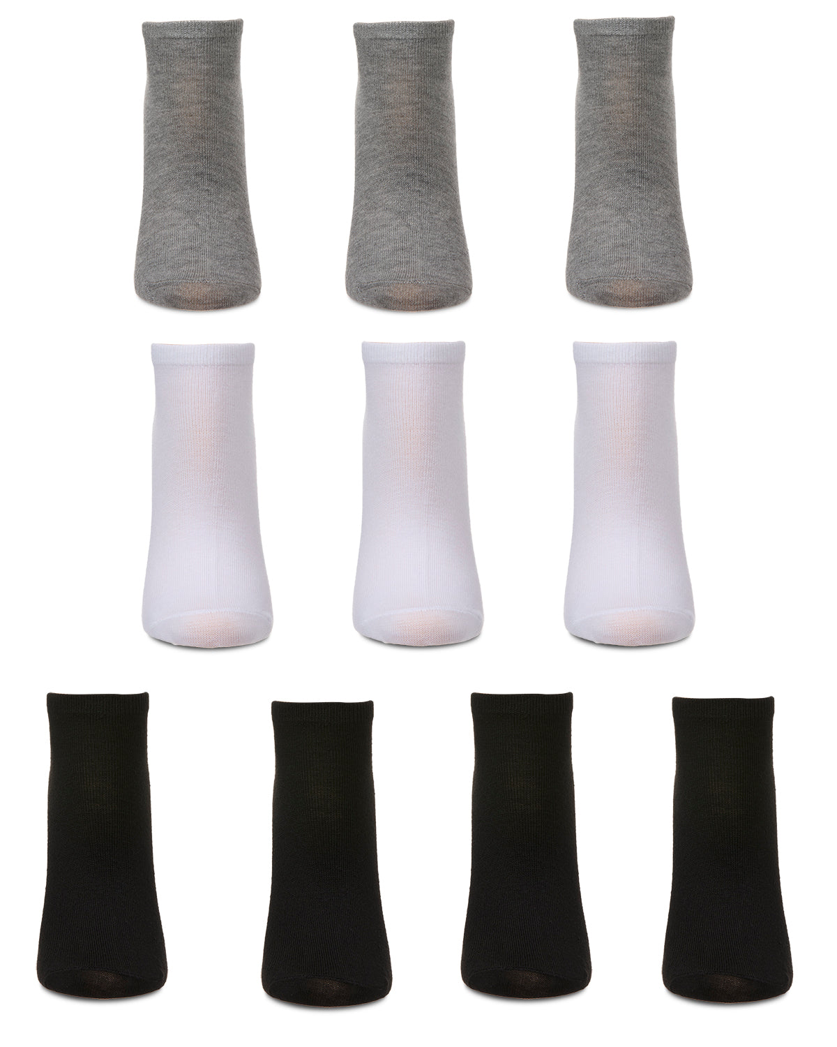Women's 10 Pair Pack Basic Solid Low Cut Socks : Color: Black