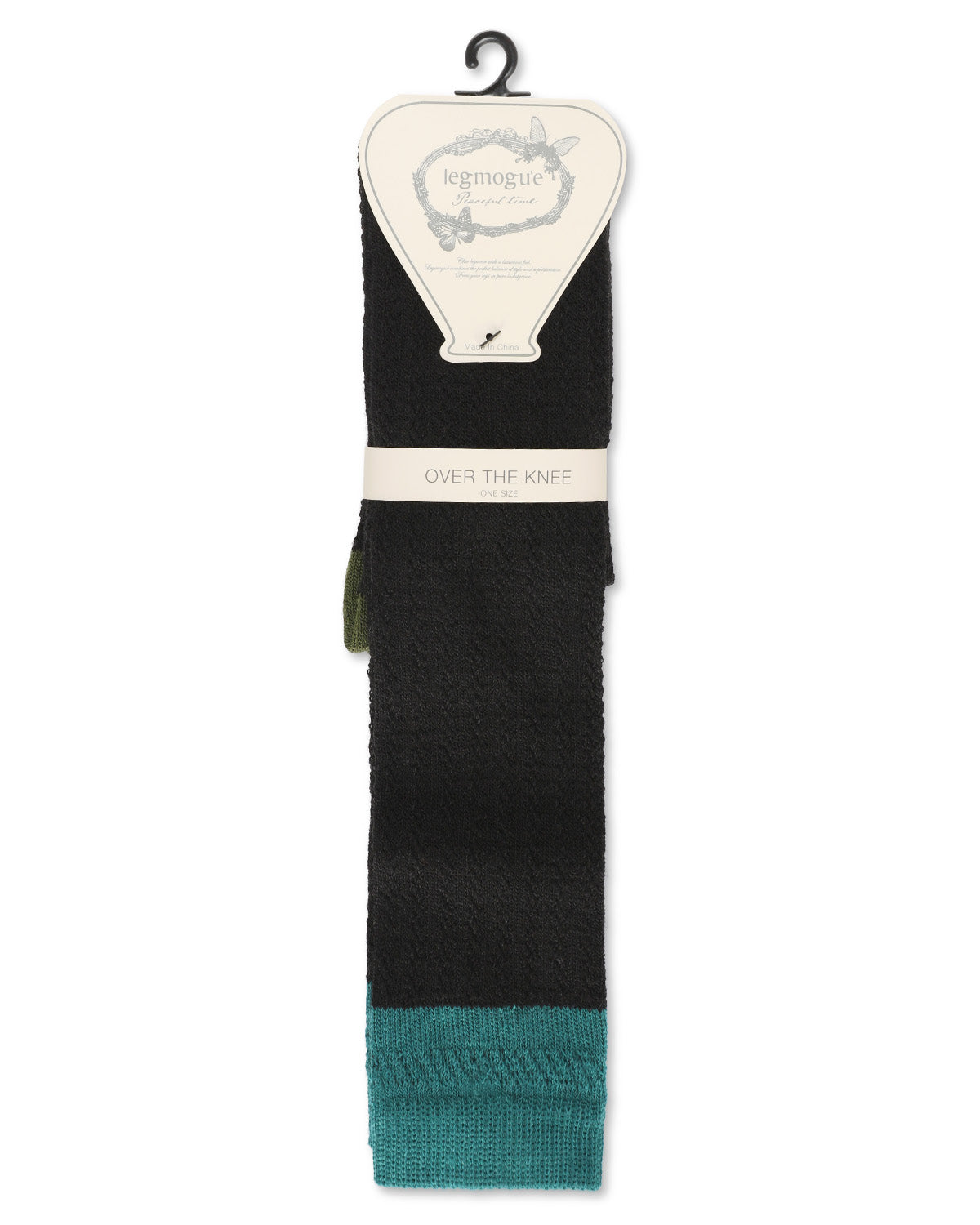 Women's Chic Slant Wool Blend Over The Knee Warm Sock : Color: Black