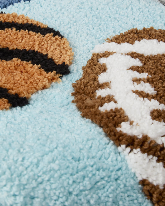 Boys Ultra-Plush Sports-Themed Bedside Camp Mat : Color: Sky Blue