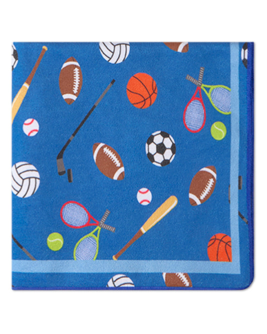 Boys All-Over Sports-Themed Cotton-Blend Terry 60" x 30" Beach Towel