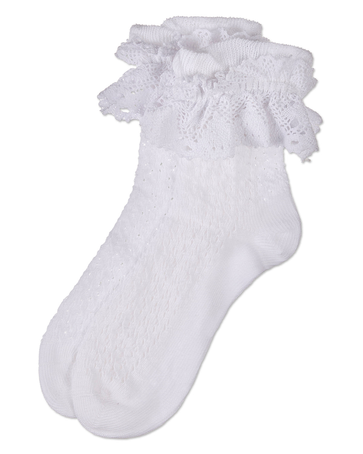 Women's Whimsy Lace Anklet Socks : Color: Gray
