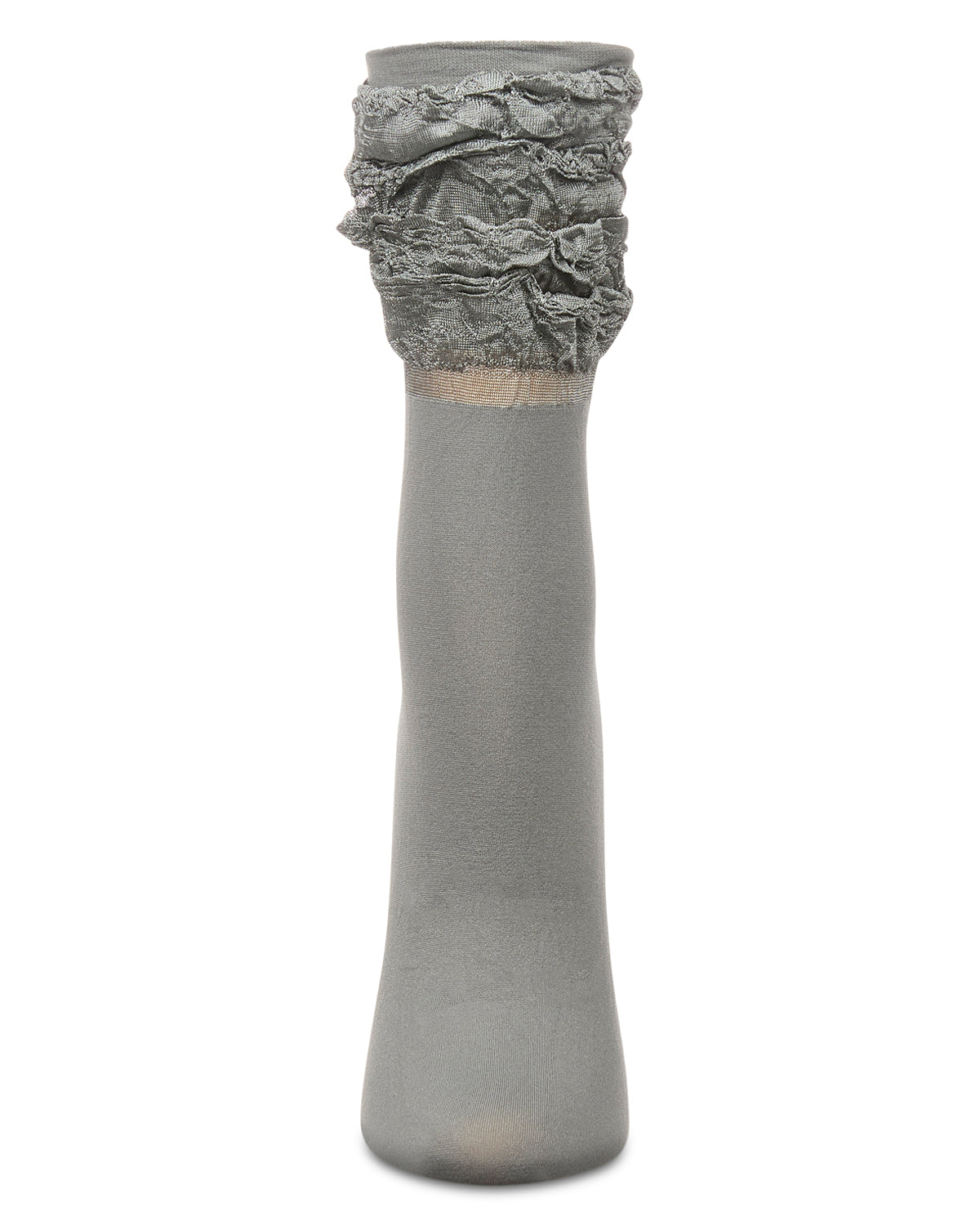 Women's Scrunchy Ruffle Anklet Socks : Color: Cloud Burst