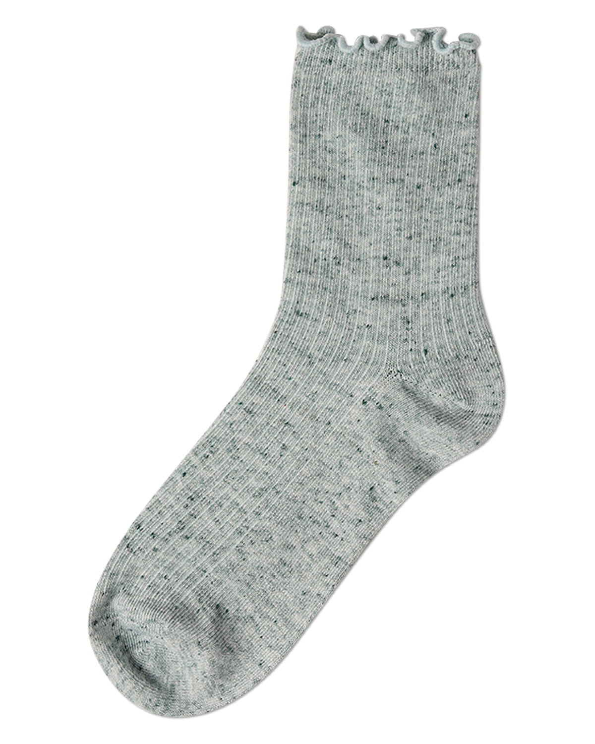 Women's Vintage Ribbed Multi-Flecked Lettuce Edge Crew Sock : Color: Cherry Blossom