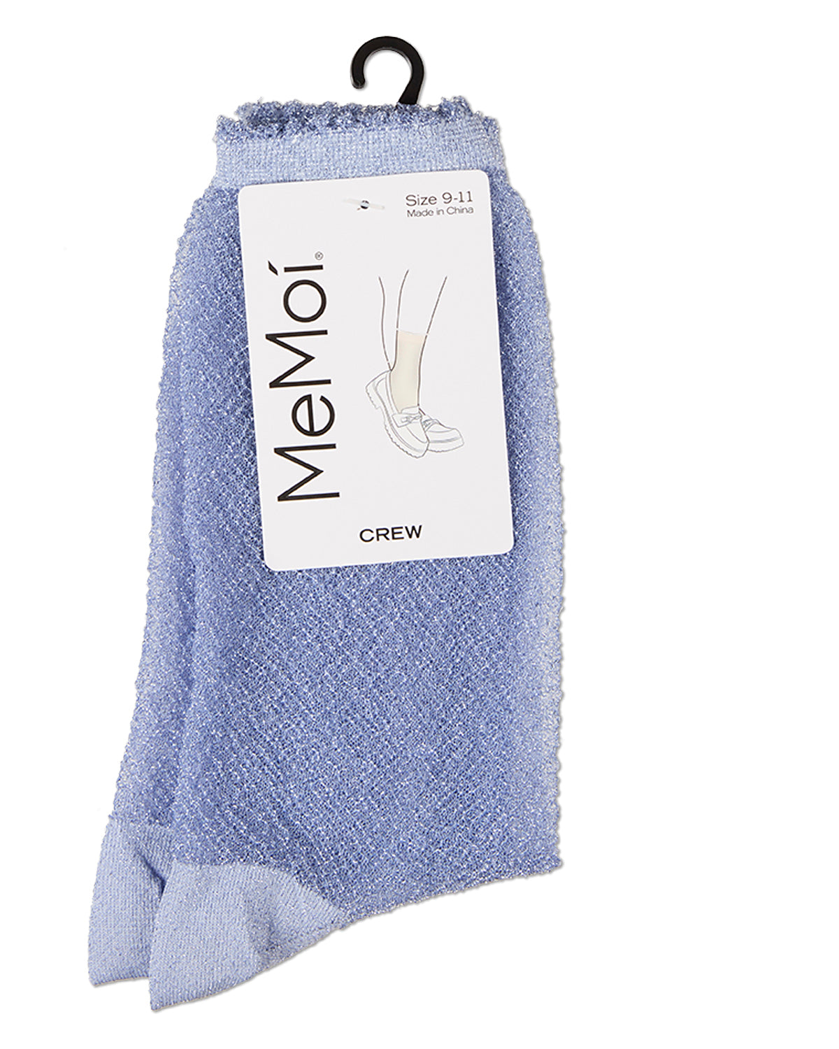 Women's Shimmer Sheer Lurex-Blend Fashion Crew Sock