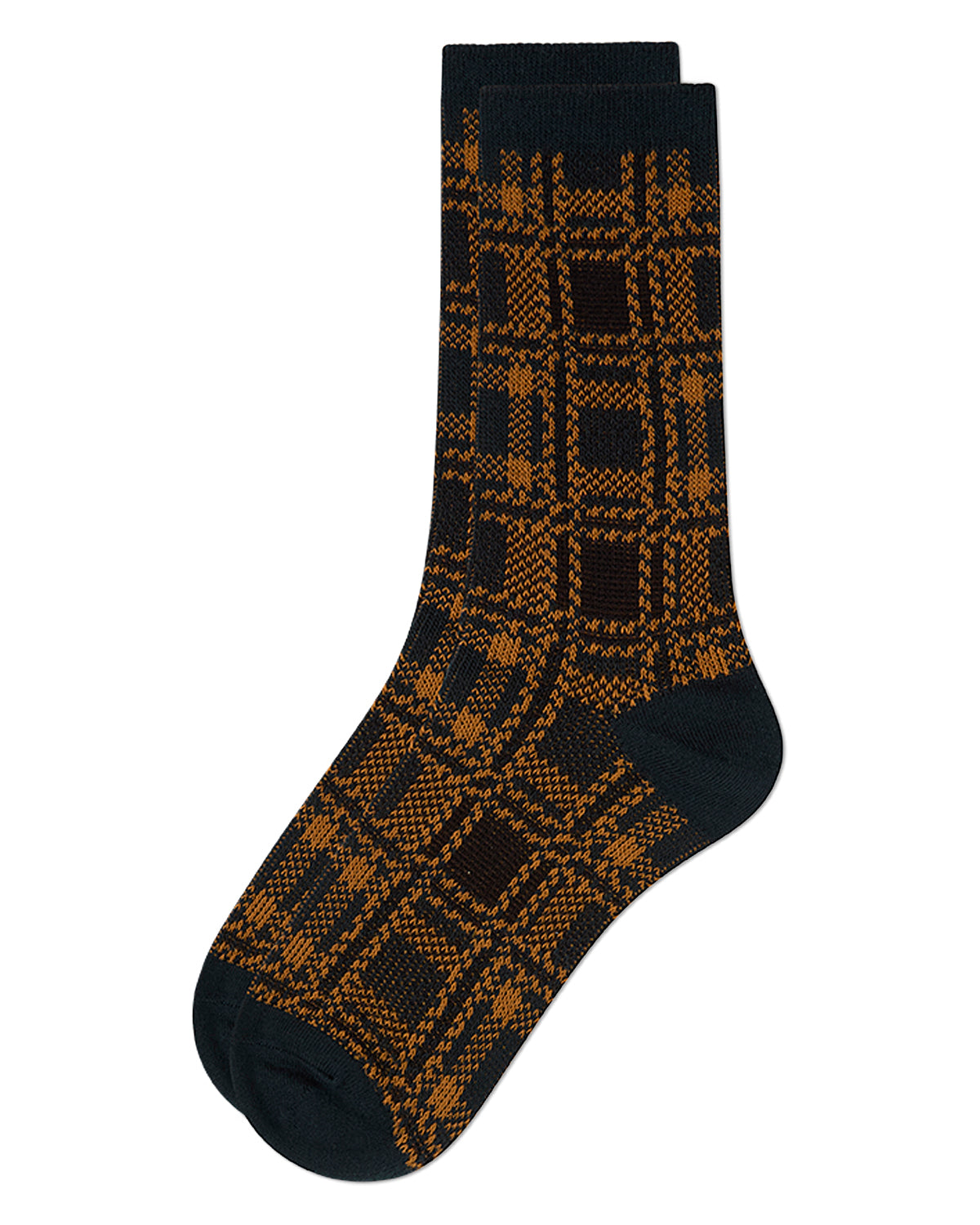 Women's Preppy Plaid Cotton-Rich Crew Sock