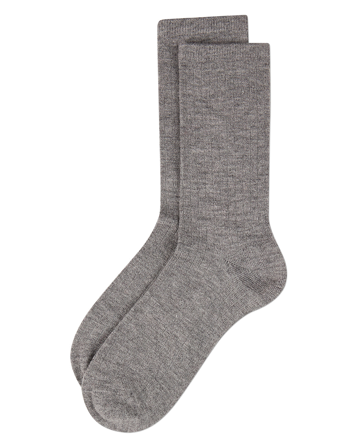 Women's Soft Solid Luxe Ribbed Cashmere Blend Crew Socks
