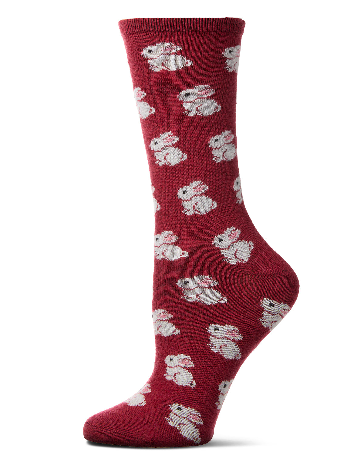 Women's "Bunny Rabbits" Cashmere Blend Novelty Crew Sock