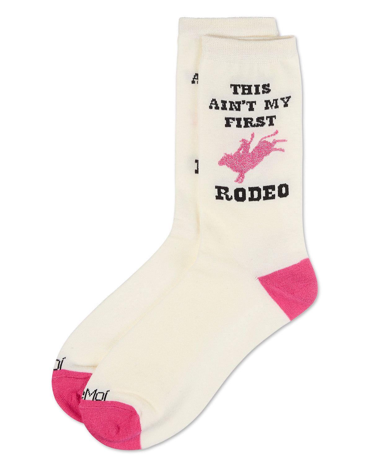 Women's Rodeo Rayon From Bamboo Crew Socks : Color: Marshmallow