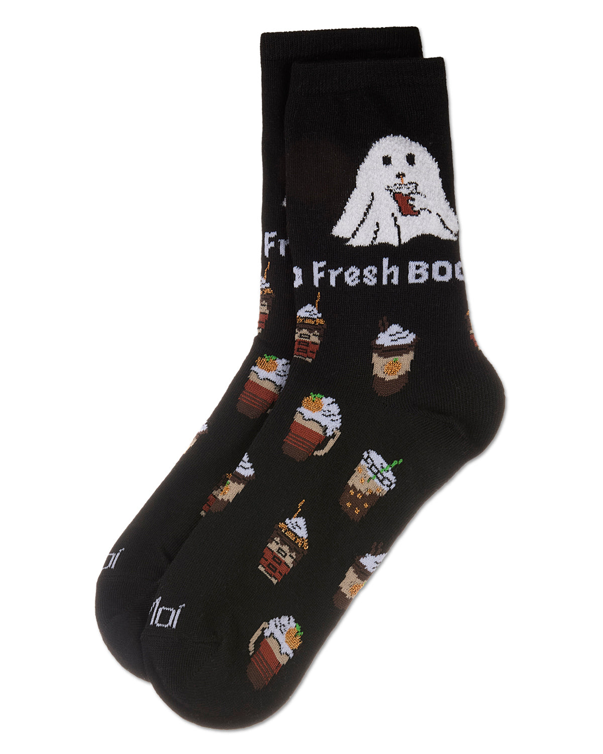 Women's Fresh Boo Holiday Crew Socks : Color: Black
