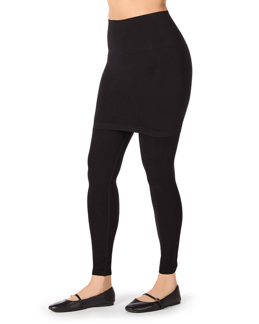 Women's Funika High Waist Black Skirted Leggings