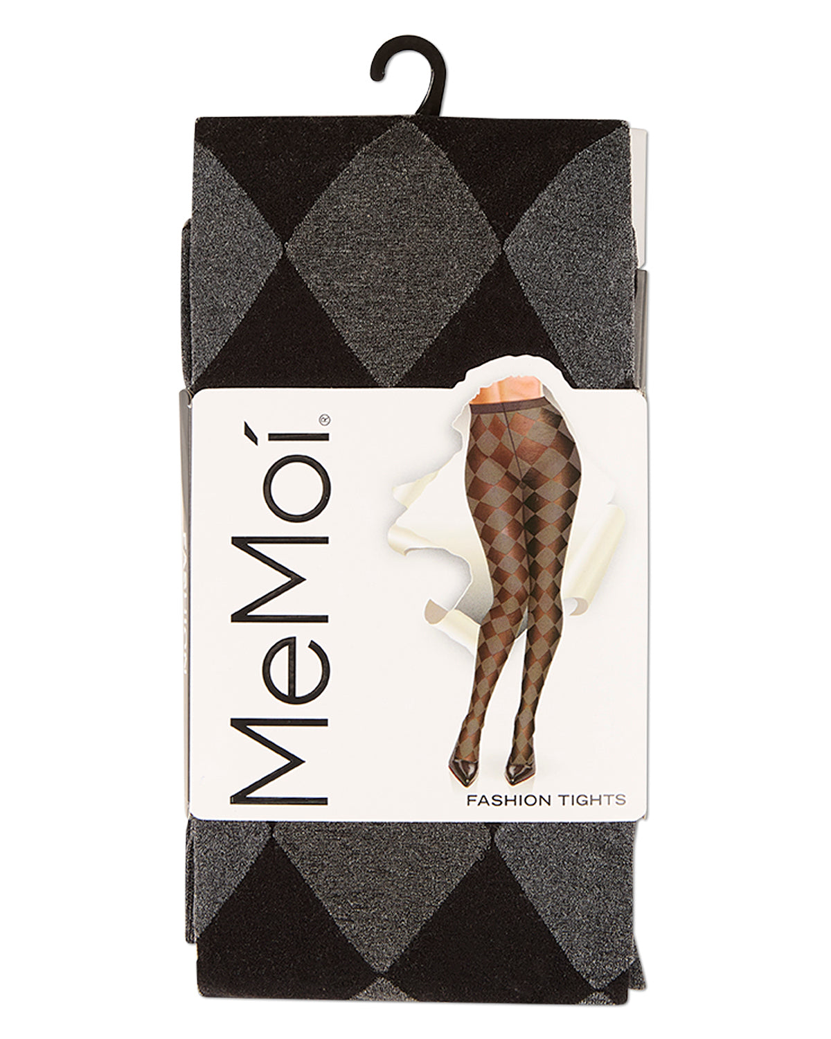 Women's Cozy Opaque Contrasting Diamond Patterned Tights
