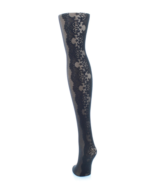 Women's Silky-Soft Elegant Lace-Patterned Sheer Tights