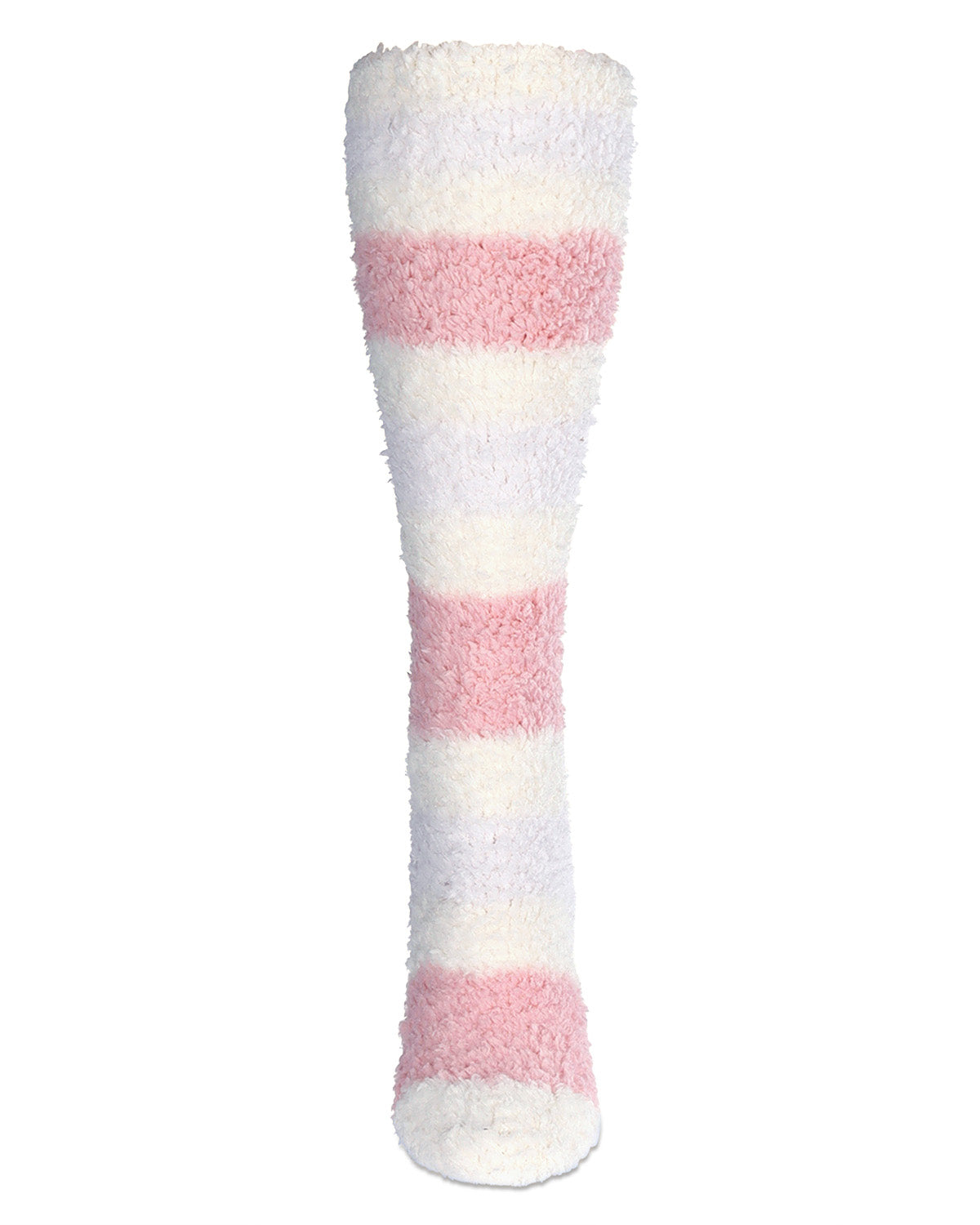 Women's Multi-Stripe Teddy Bear Plush Knee High Socks : Color: Ivory