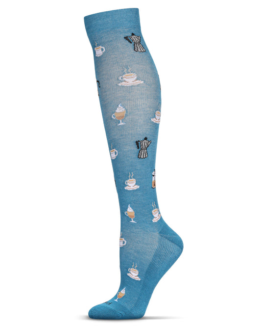 Women's Bon Café Bamboo Blend 8-15mmHg Graduated Compression Socks : Color: Dark Teal