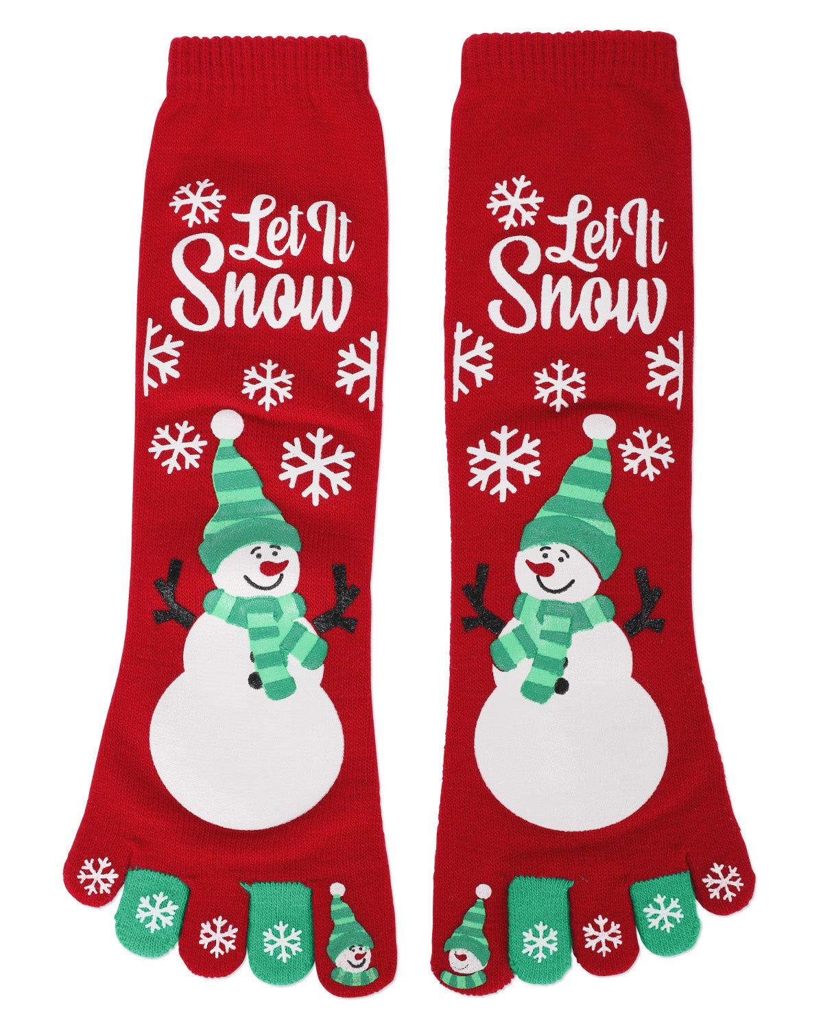 Festive Let It Snow Non-Skid Toe Socks – MeMoi