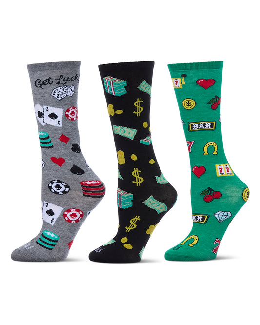 You Bet You 3 Pack Gift Set Crew Socks : Color: Multi