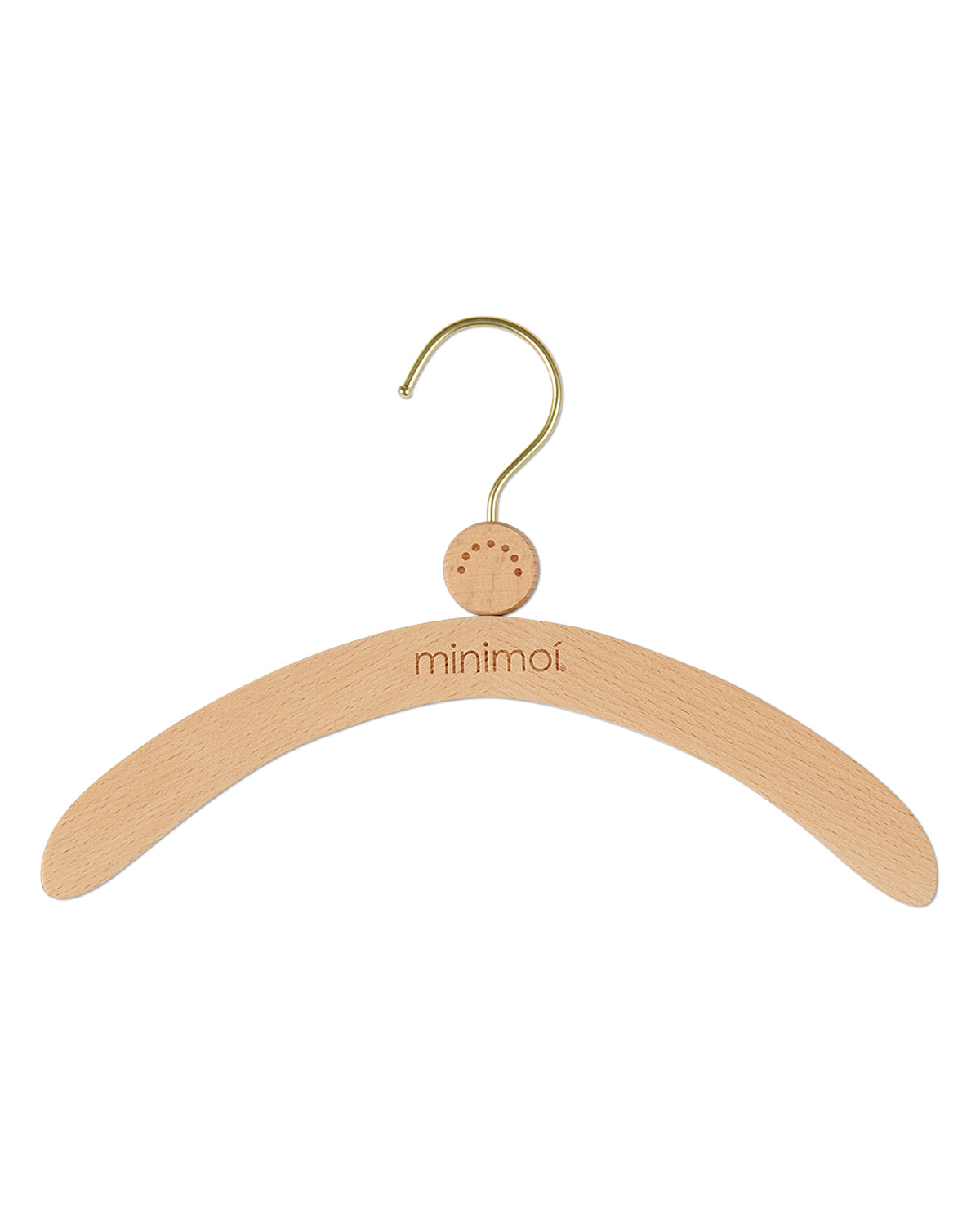 MiniMoi Baby and Toddler Solid Beech Wood Clothes Hanger : Color: Natural