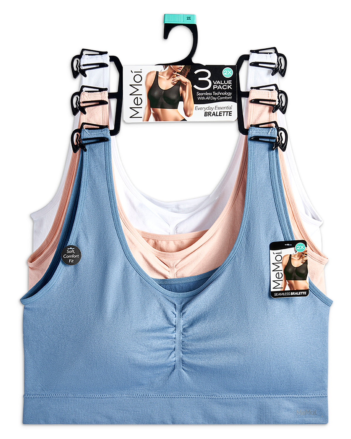 3 Pack Women's Seamless Tag-Free Padded Pullover Bras