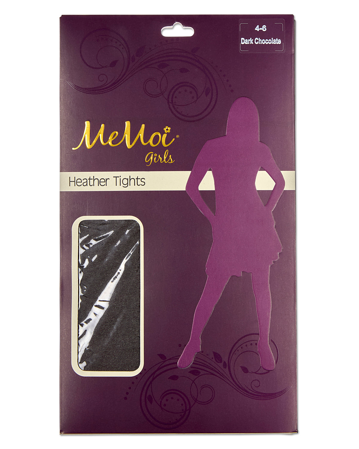 Heavenly Heather Girls Opaque Tights : Color: Burgundy