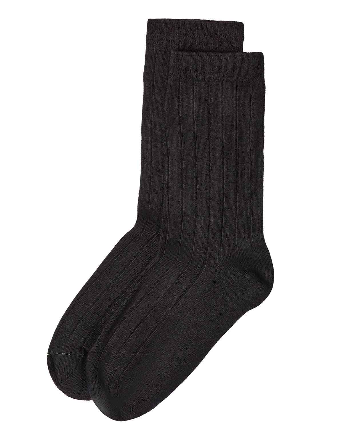 Boys' Ribbed Rayon from Bamboo Blend Crew Socks : Color: Black