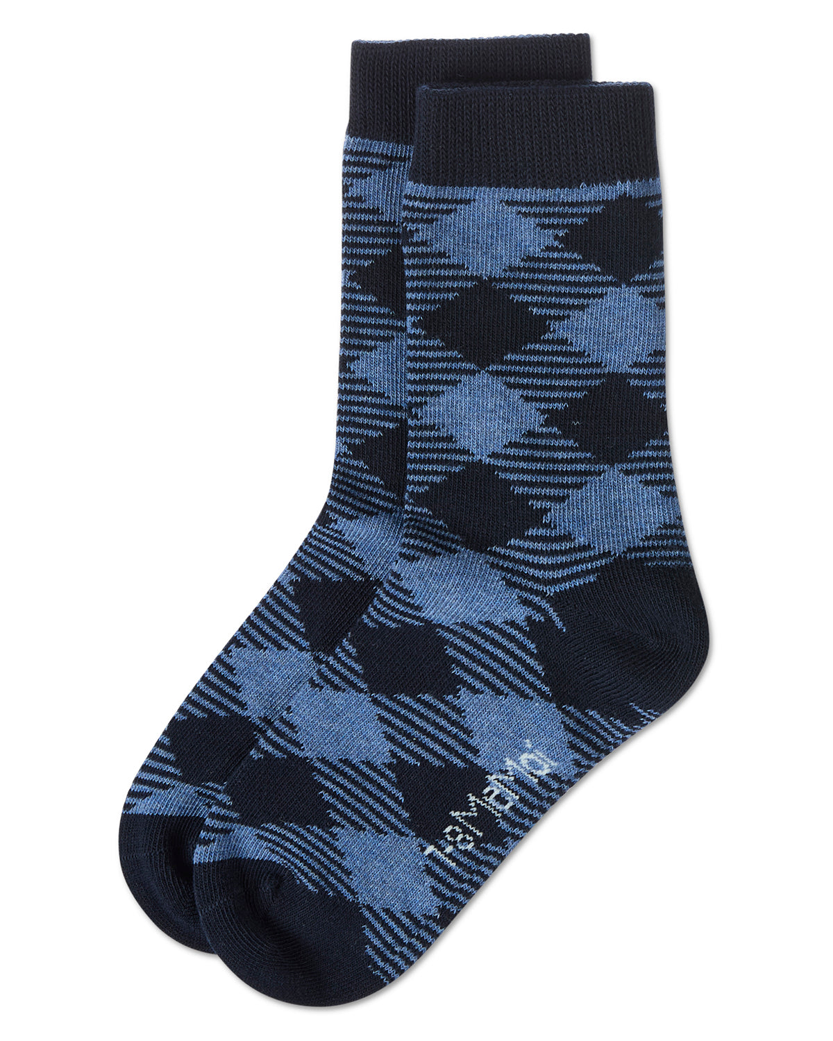 Boys' Argyle Crew Socks : Color: Navy