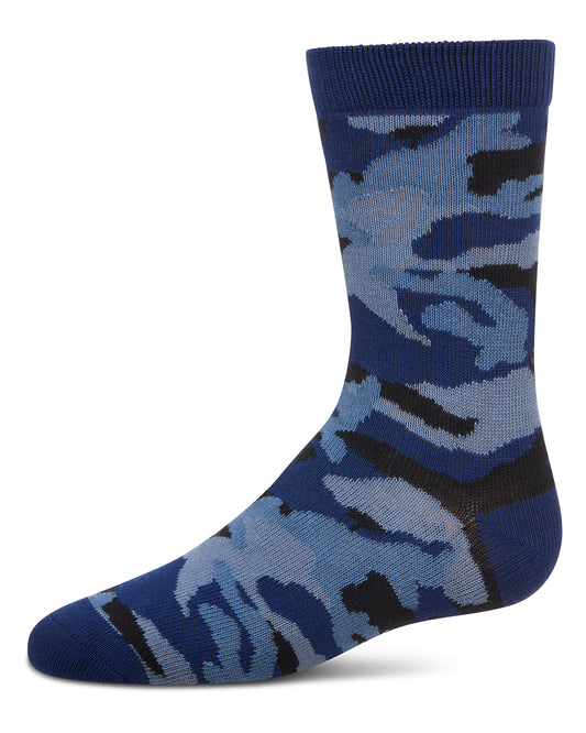 Boys' Camouflage Crew Socks : Color: Navy