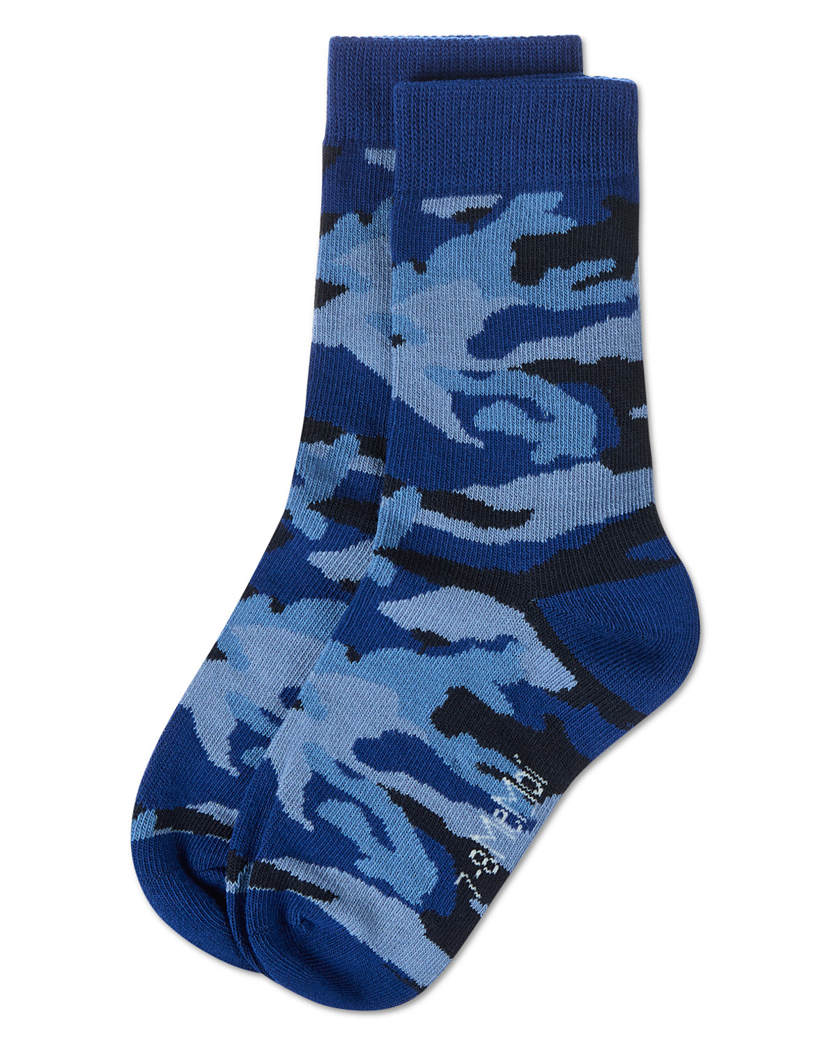 Boys' Camouflage Crew Socks : Color: Navy