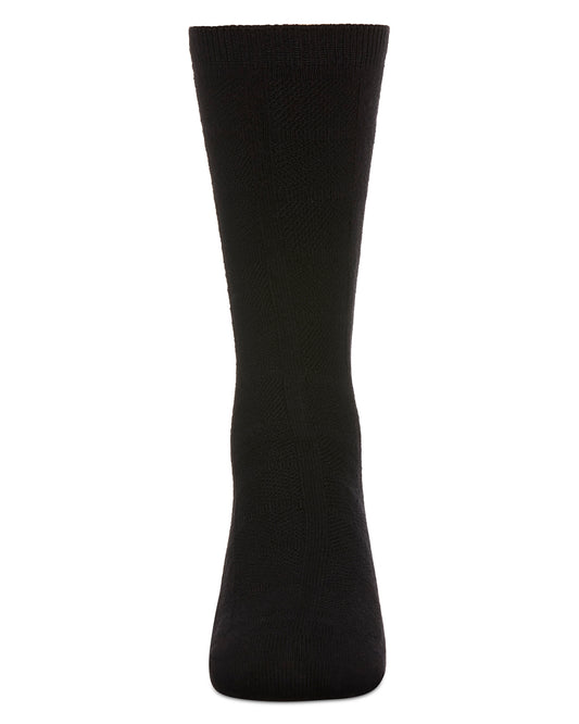 Solid Bamboo Blend Boy’s Crew Socks : Color: Black