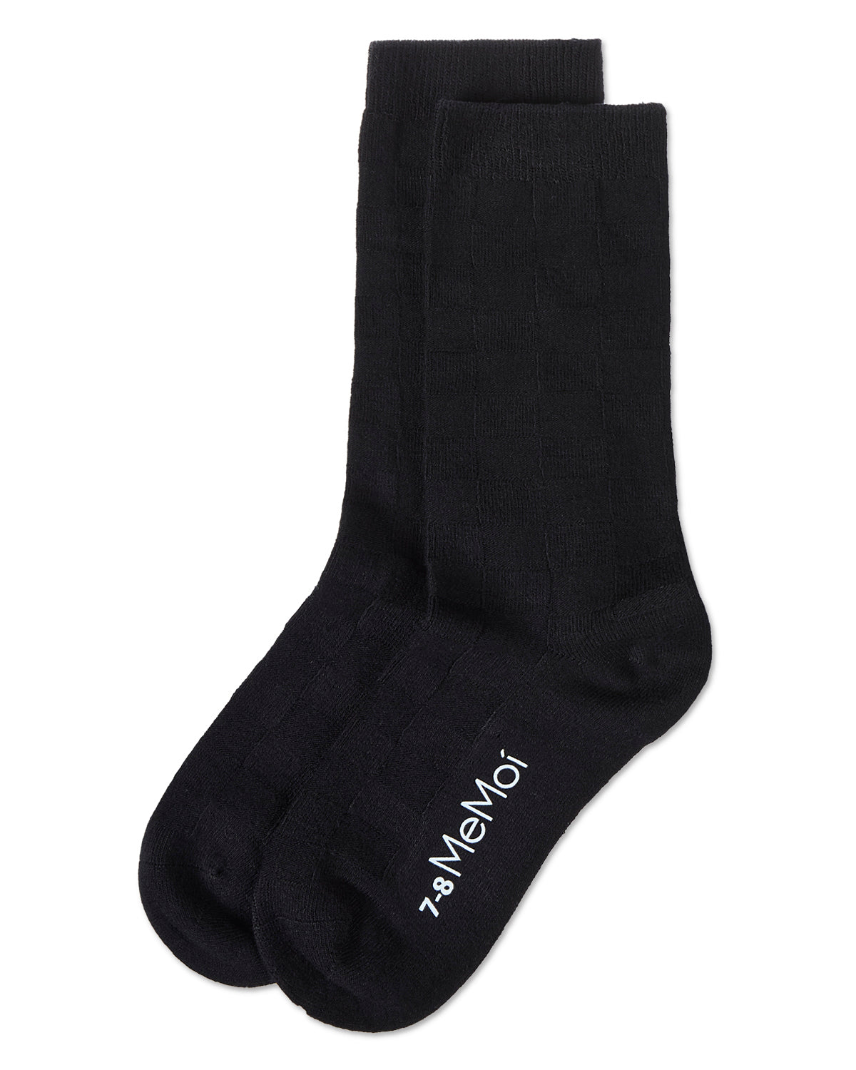 Boys' Checkerboard Rayon form Bamboo Blend Crew Socks : Color: Black