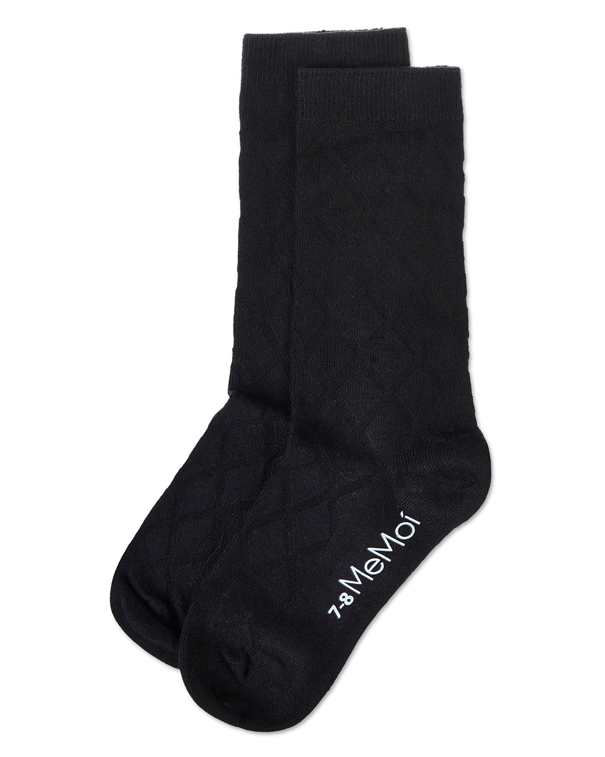 Boys' Diamond Rayon from Bamboo Crew Socks : Color: Black